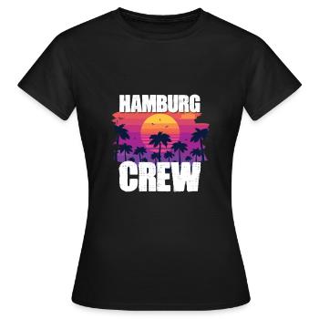 Hambourg Tourisme - T-shirt Femme - noir - Devant - AI Model Female 172 dark (172cm)