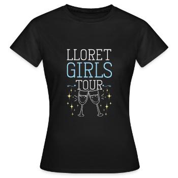 Lloret De Mar Girls Tour - Frauen T-Shirt - Schwarz - Vorne - AI Model Female 172 dark (172cm)