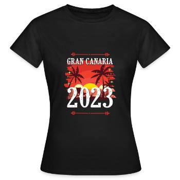 Grande Canarie 2023 (Garantie du prix le plus bas) - T-shirt Femme - noir - Devant - AI Model Female 172 dark (172cm)