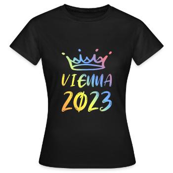 Vienne 2023 Vienne - T-shirt Femme - noir - Devant - AI Model Female 172 dark (172cm)