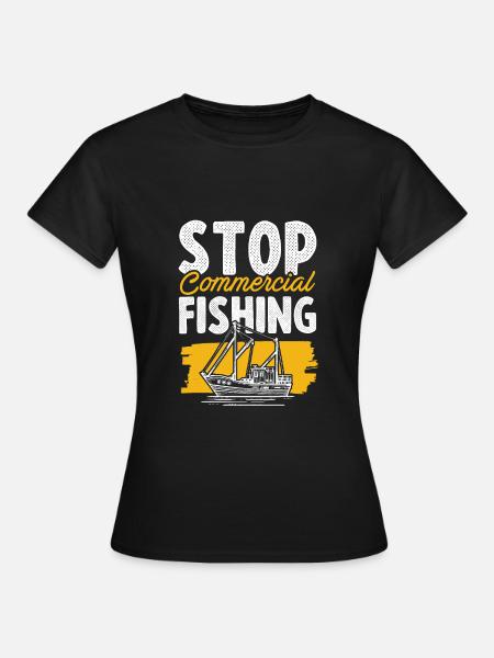save the ocean angeln - Frauen T-Shirt - Schwarz