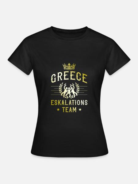 Greece Eskalation - Frauen T-Shirt - Schwarz