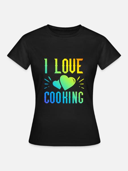 Ich liebe Kochen - Frauen T-Shirt - Schwarz
