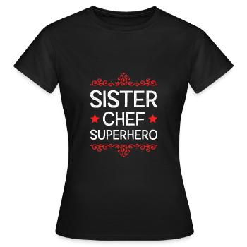 Sœur Super-héroïne - T-shirt Femme - noir - Devant - AI Model Female 172 dark (172cm)