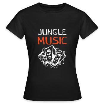 jungle musik - Frauen T-Shirt - Schwarz - Vorne - AI Model Female 172 dark (172cm)