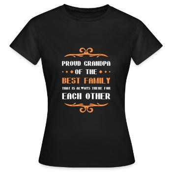 Stolzer Opa Spruch Familie - Frauen T-Shirt - Schwarz - Vorne - AI Model Female 172 dark (172cm)