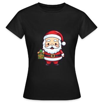 Père Noël Père Noël - T-shirt Femme - noir - Devant - AI Model Female 172 dark (172cm)