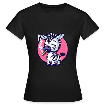 Zebra Smoker Smoke Joint - Women's T-Shirt - black - Front - AI Model Female 172 dark (172cm)