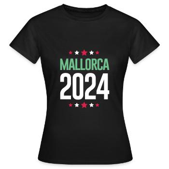 Jours fériés à Majorque 2024 - T-shirt Femme - noir - Devant - AI Model Female 172 dark (172cm)