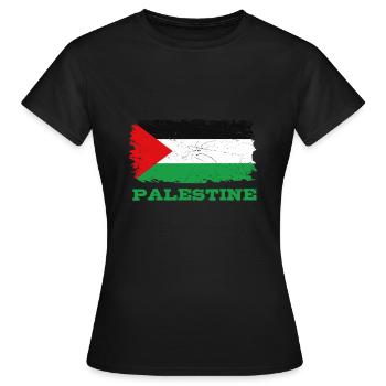 Drapeau palestinien - T-shirt Femme - noir - Devant - AI Model Female 172 dark (172cm)
