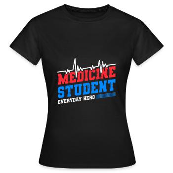 Medizin Student - Frauen T-Shirt - Schwarz - Vorne - AI Model Female 172 dark (172cm)