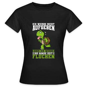 Laufen Ich Werde Nicht Aufgeben Läufer Schildkröte - Frauen T-Shirt - Schwarz - Vorne - AI Model Female 172 dark (172cm)