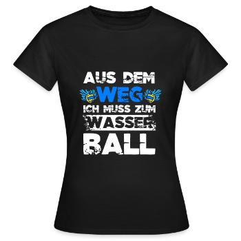 Wasserballer Spruch Wasserball - Frauen T-Shirt - Schwarz - Vorne - AI Model Female 172 dark (172cm)