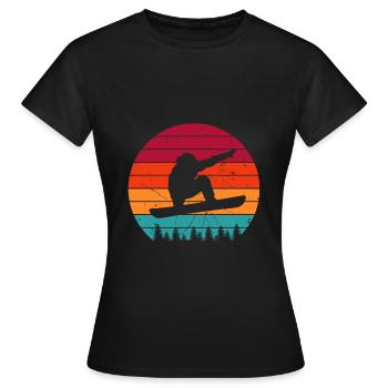 Snowboarding snowboarding snowboarder idée cadeau - T-shirt Femme - noir - Devant - AI Model Female 172 dark (172cm)