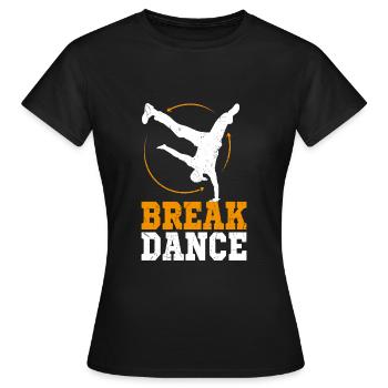 Breakdance hip hop appui renversé bboying - T-shirt Femme - noir - Devant - AI Model Female 172 dark (172cm)