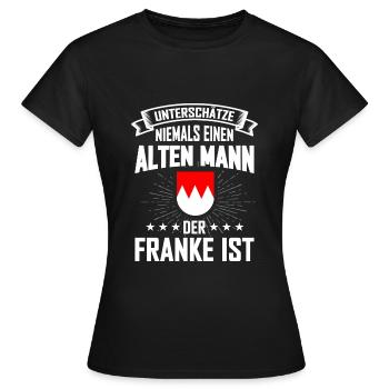 Franken Nürnberg Fränkisch Oberfranken - Frauen T-Shirt - Schwarz - Vorne - AI Model Female 172 dark (172cm)