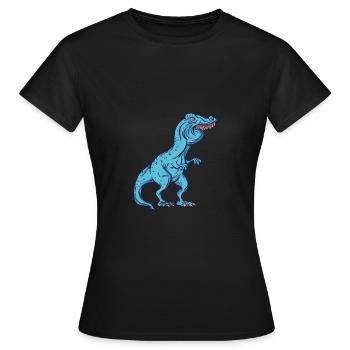 Lustiges Dino Meme TRex Tshirt Party Geschenk - Frauen T-Shirt - Schwarz - Vorne - AI Model Female 172 dark (172cm)