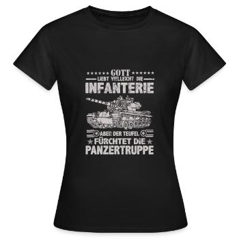 Tank t-shirt german tank soldiers outfit - Women's T-Shirt - black - Front - AI Model Female 172 dark (172cm)