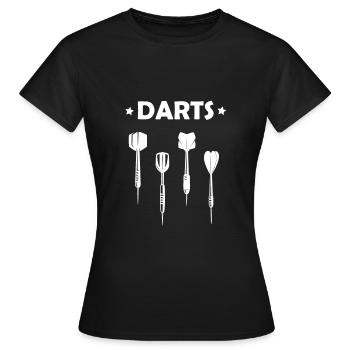 Darts bar pub dart hommes cadeau de fléchettes - T-shirt Femme - noir - Devant - AI Model Female 172 dark (172cm)