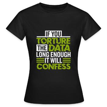 Statistiker und Statistik - Frauen T-Shirt - Schwarz - Vorne - AI Model Female 172 dark (172cm)