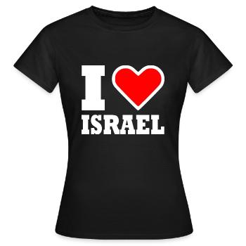 Israel - T-shirt Femme - noir - Devant - AI Model Female 172 dark (172cm)