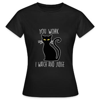 Propriétaire de chat Cadeau Mignon Lazy Cat Outfit - T-shirt Femme - noir - Devant - AI Model Female 172 dark (172cm)