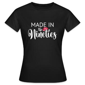FABRIQUÉ DANS LES ANNÉES QUATRE-VINGT-DIX - T-shirt Femme - noir - Devant - AI Model Female 172 dark (172cm)