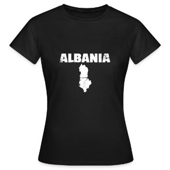 Albanie Carte Albanie Albanie Fierté Albanais - T-shirt Femme - noir - Devant - AI Model Female 172 dark (172cm)