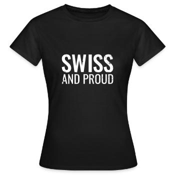 Suisse et fière Suisse Suisse Suisse - T-shirt Femme - noir - Devant - AI Model Female 172 dark (172cm)