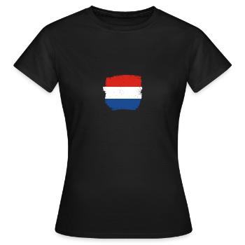 Pays-Bas Drapeau néerlandais néerlandais - T-shirt Femme - noir - Devant - AI Model Female 172 dark (172cm)