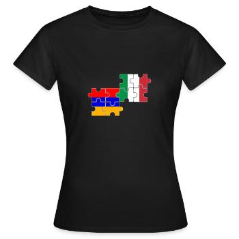 Arménie Italie Drapeau Arménie - T-shirt Femme - noir - Devant - AI Model Female 172 dark (172cm)