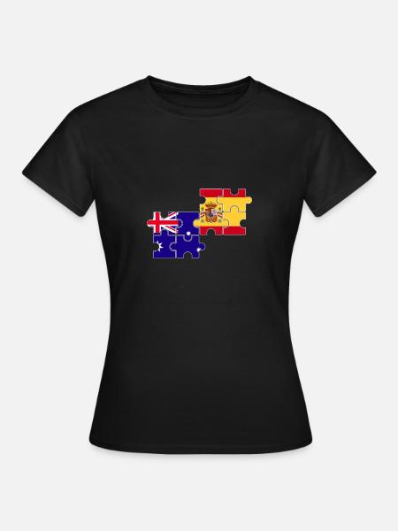 Australien Spanien Flagge Australier - Frauen T-Shirt - Schwarz