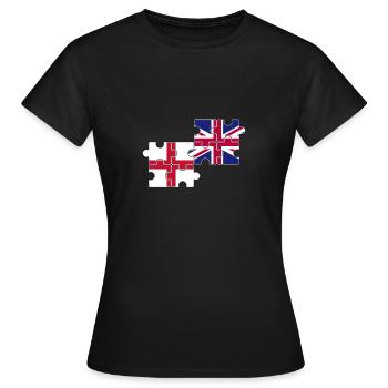 Angleterre Drapeau britannique de l’anglais britannique - T-shirt Femme - noir - Devant - AI Model Female 172 dark (172cm)