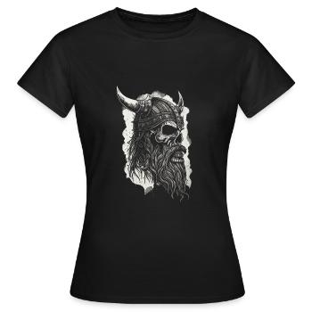Viking païen Guerrier nordique Viking - T-shirt Femme - noir - Devant - AI Model Female 172 dark (172cm)