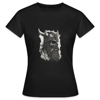 Wikinger Heidnischer Nordmann Heidnischer Wikinger - Frauen T-Shirt - Schwarz - Vorne - AI Model Female 172 dark (172cm)