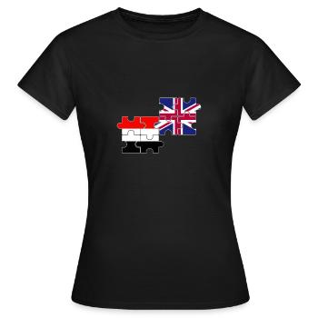 Yémen Drapeau britannique Yéménite britannique - T-shirt Femme - noir - Devant - AI Model Female 172 dark (172cm)