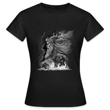 Odin, Père des Dieux, Mythologie nordique, Wotan - T-shirt Femme - noir - Devant - AI Model Female 172 dark (172cm)