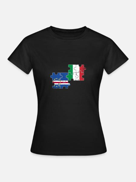 Kap Verde Italien Vintage Flagge Kapverden - T-shirt dam - svart
