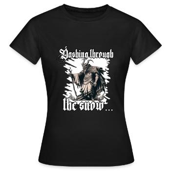 T-shirt Krampus Le Père Noël terrifiant - T-shirt Femme - noir - Devant - AI Model Female 172 dark (172cm)