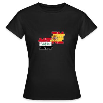 Irak Spanien Flagge Spanisch Iraker - Frauen T-Shirt - Schwarz - Vorne - AI Model Female 172 dark (172cm)