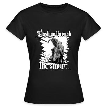 T-shirt Krampus Père Noël sud-allemand - T-shirt Femme - noir - Devant - AI Model Female 172 dark (172cm)