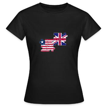 Liberia Drapeau britannique Libériens britanniques - T-shirt Femme - noir - Devant - AI Model Female 172 dark (172cm)