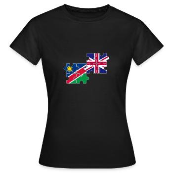 Namibie Drapeau britannique Namibien britannique - T-shirt Femme - noir - Devant - AI Model Female 172 dark (172cm)
