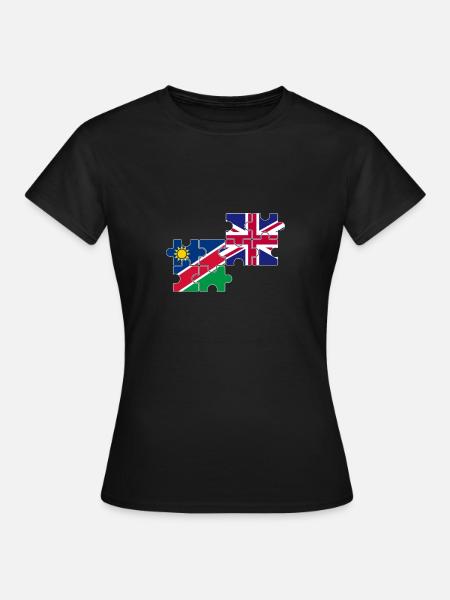 Namibia UK Flagge Britisch Namibisch - Frauen T-Shirt - Schwarz