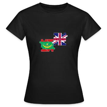 Mauritanie Drapeau britannique de la Mauritanie britannique - T-shirt Femme - noir - Devant - AI Model Female 172 dark (172cm)