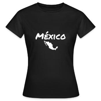 Mexique Carte Mexique Mexique - T-shirt Femme - noir - Devant - AI Model Female 172 dark (172cm)