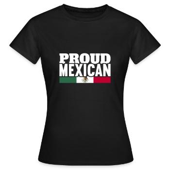 Fier mexicain Mexique Drapeau mexicain Mexicains - T-shirt Femme - noir - Devant - AI Model Female 172 dark (172cm)