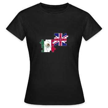 Mexique Drapeau britannique Mexicains britanniques - T-shirt Femme - noir - Devant - AI Model Female 172 dark (172cm)