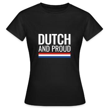 Néerlandais et fiers Pays-Bas Drapeau néerlandais - T-shirt Femme - noir - Devant - AI Model Female 172 dark (172cm)