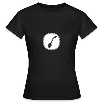 Norway Map Norwegian Norwegians - Women's T-Shirt - black - Front - AI Model Female 172 dark (172cm)
